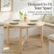 Best Choice Products 47In Round Solid Wood Dining Table, Modern Farmhouse Table For 4, Space Saving, Easy Assembly
